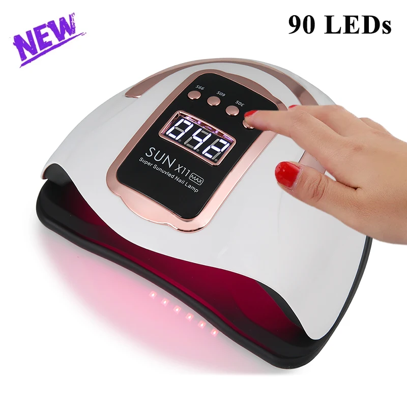SUN X11MAX 90 المصابيح UV LED مسمار مصباح مسمار علاج هلام البولندية مصابيح للمنزل صالون قوية LED تجفيف مصابيح المهنية مسمار مجفف