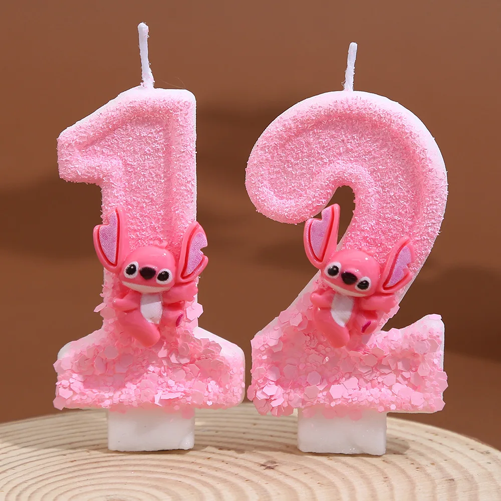 Rosa Stich kreative digitale Geburtstagskerze Kuchen Dekoration Party Jahresabend Kerze