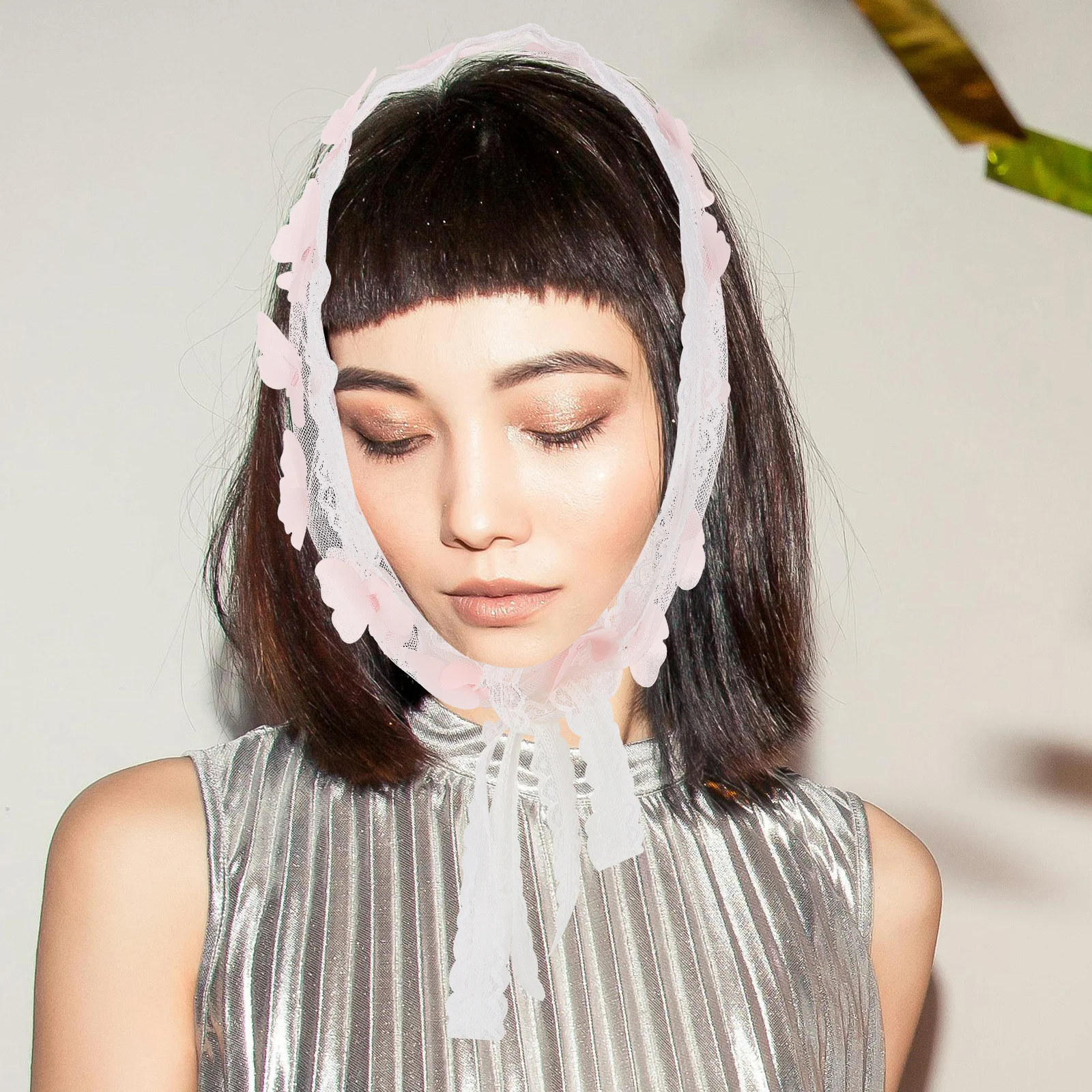 

1pcs Butterfly Headscarf Lace Bandana For Women Hair Wrap Scarf Headband Festival Wedding Everyday Wear Accessory