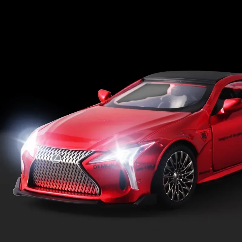 1:32 Lexus LC500 Alloy Car Model With Sound And Light Collective Miniature Voiture Casting Metal Car Toy Gift Boys