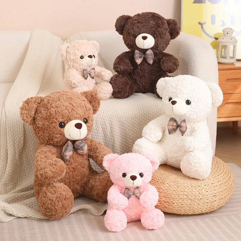 35cm 50cm 60cm oso de peluche cojines suaves y cómodos animales de peluche Kawaii decoración del hogar regalo de vacaciones enviar a la familia