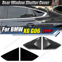 For BMW X6 Series X6 G06 2019-2025 Car Rear Window Side Vent Shutter Louver Cover Trim Sticker Car Accessories