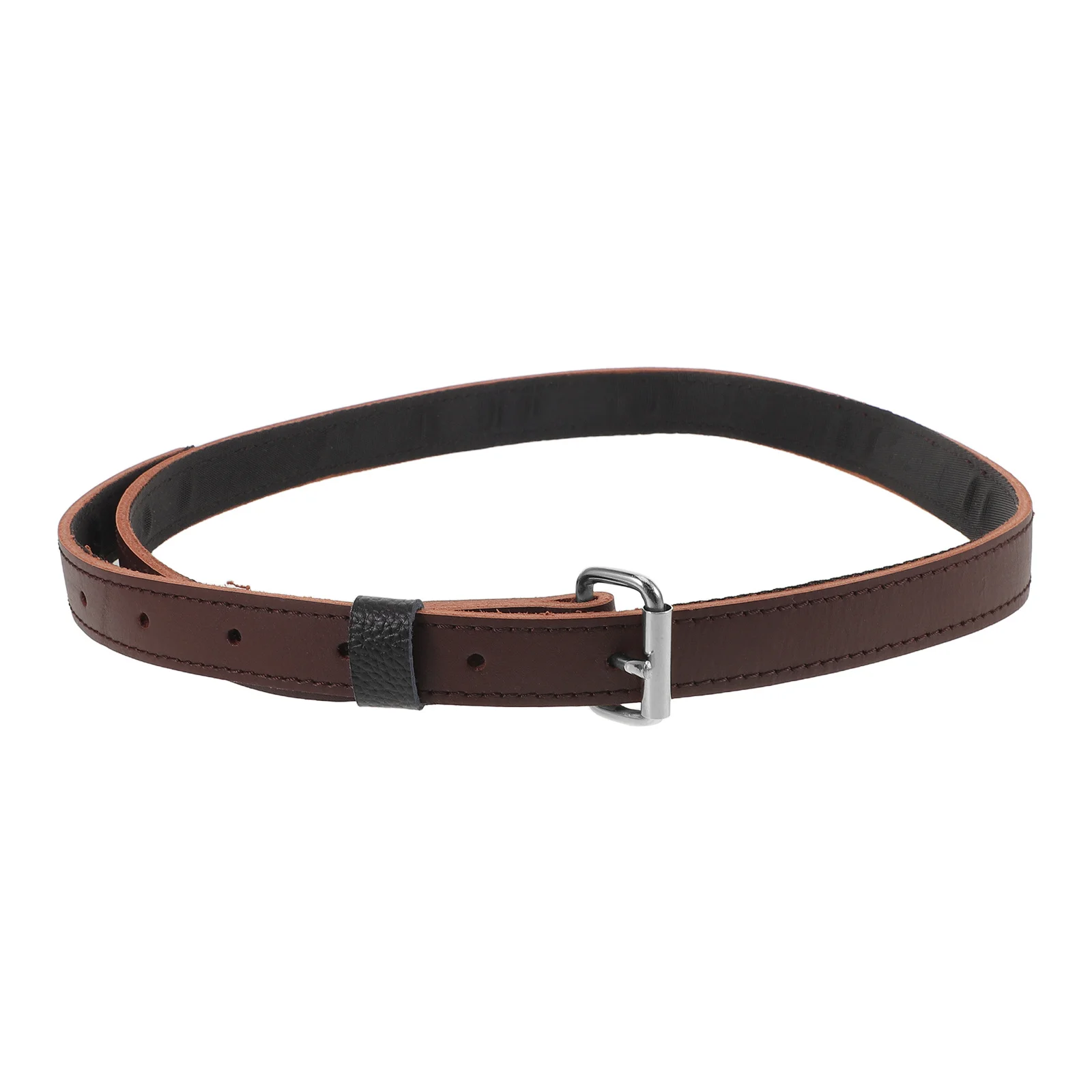 جلد ركاب بني محبب بالكامل قابل للتعديل غير قابل للتمدد لركوب الخيل ومنافسة التدريب على الفروسية #5