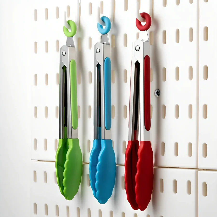 Anti Slip Kochen Servierzange Edelstahl Lebensmittel Clip Brot Salat Tong Hitzebeständige Grill Clips Küche Kochen Werkzeug – Detail 14