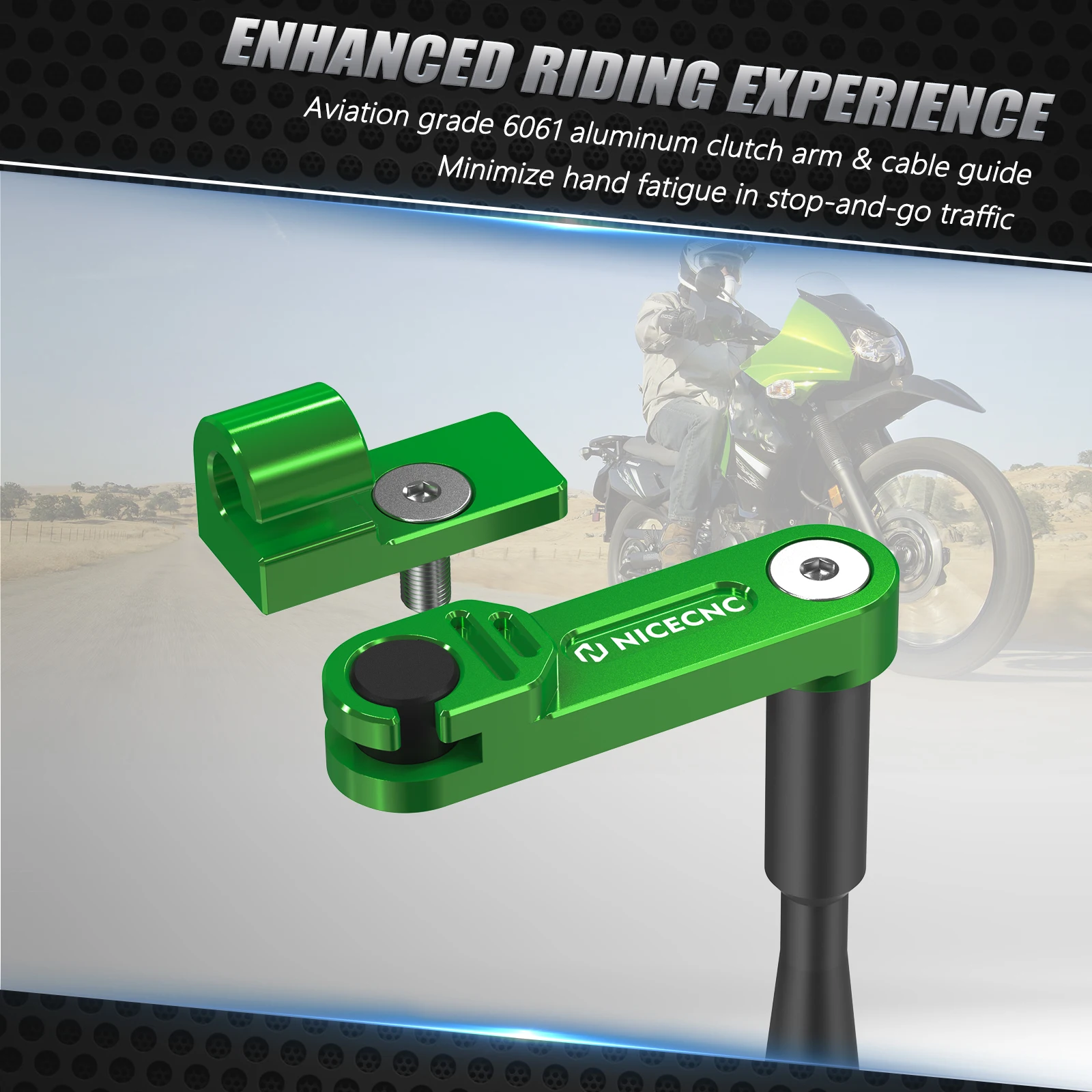 لكاواساكي 2008-2024 KLR650 KLR 650 واحد إصبع مخلب الذراع صالح 2009 2010 2011 2012 2013 2014 2015 2016 2017 2018 2019 2020 2021