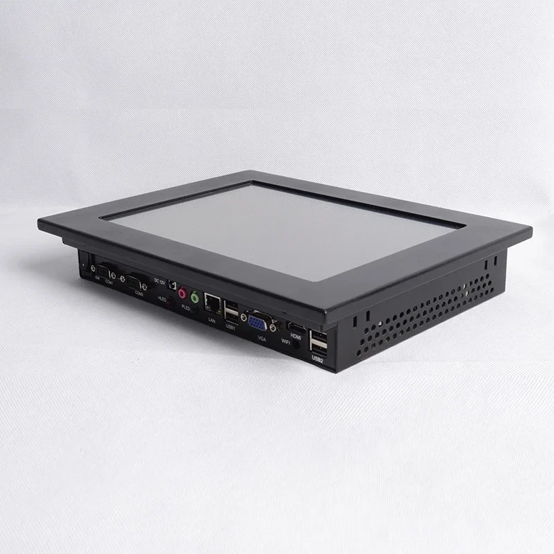 

12 Inch Fanless Industrial Panel PC Resistance touch Embedded tablet computer Intel J1900 WES7 Linux