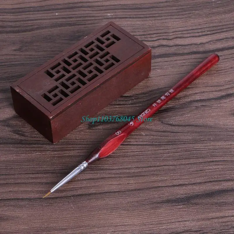 r53f 1pc تفاصيل الطلاء المصغرة فرشاة الشعر الذئب