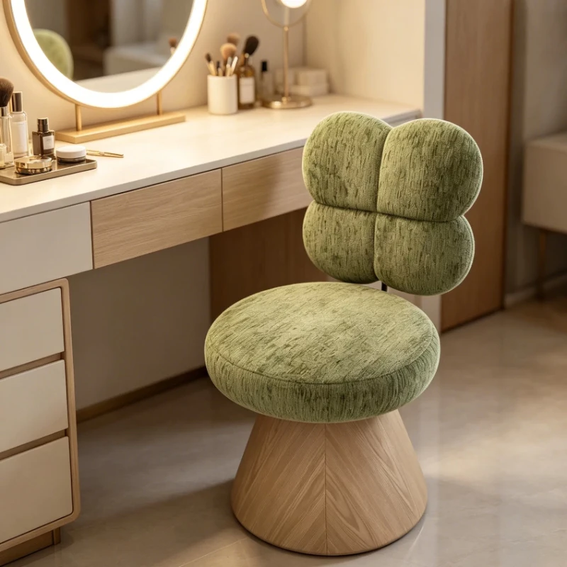 Modern Dressing Vanity Stool Dining Swivel Creamy Style Cute Vanity Stool Design Beauty Taburete Con Ruedas Luxury Furniture