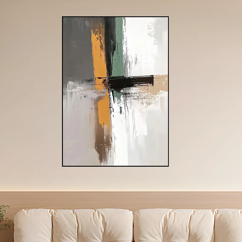 

Abstract Pure Hand-Painted Oil Painting, Room Hanging Image Modern Minimalist Decoration Painting Entrance Texture Sense Chart