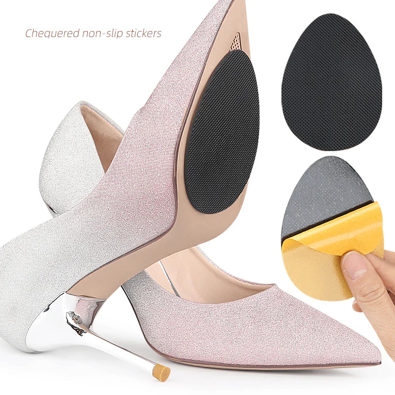 

2Pcs=1Pair Wear-Resistant Non-Slip Shoe Mat Self-Adhesive Forefoot High Heel Sticker High Heel Sole Protector Rubber Pad Cushion