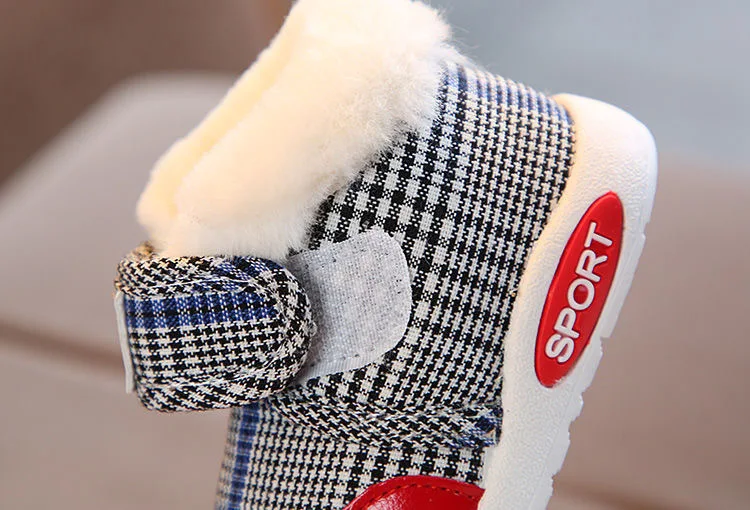 Kinder-Schneestiefel Winter Baby Jungen Warme Schuhe Kleinkind Mädchen Plüsch Gefütterte Verdickte Outdoor-Schuhe 0-5 Jahre Kinder Baumwollschuhe – Detail 21
