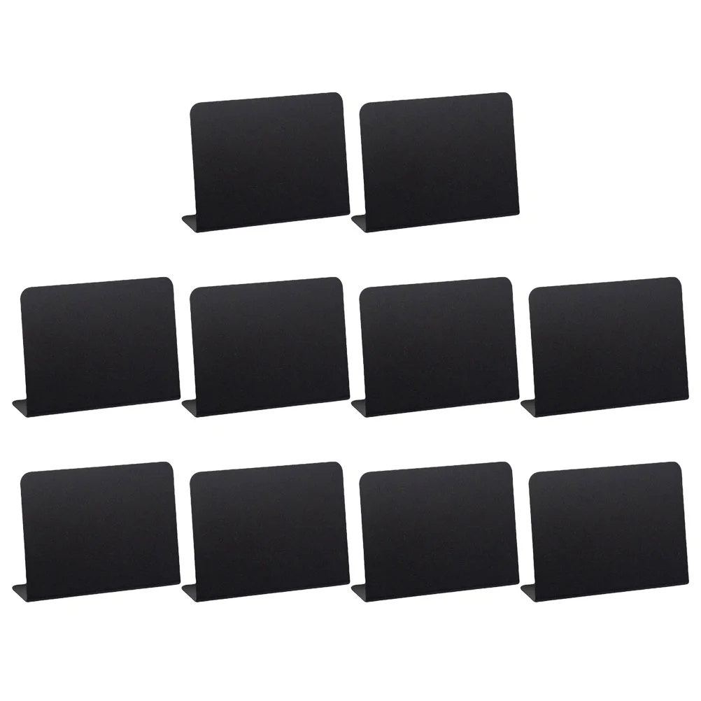 

10 Pcs Food Sign Black Blackboard Display Blackboards Mini Price Message Chalkboards Decorate Pvc Writing Desktop