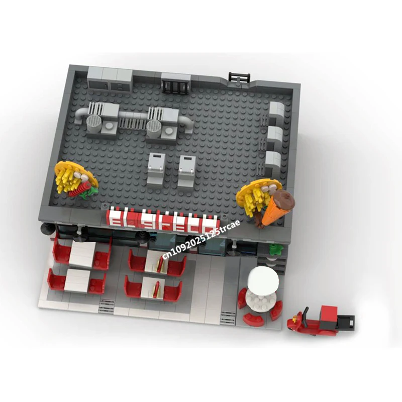 Nieuwe Stad Hot Selling Street View Moc Modulaire Gyros Huis Model Bouwstenen Diy Creatieve Ideeën Kidtoy Verjaardag Kerstcadeau