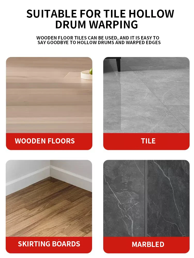 Imagem -02 - Quick Drying Ceramic Tile Hollow Drum Adesivo Forte para Reparar Tile Warping Injection Fill Special Adhesive