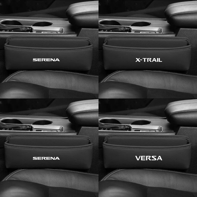 Car Seat Organizer Leather Crevice Storage Box Car Accessories for Nissan J10 J11 X-TRAIL VERSA SERENA