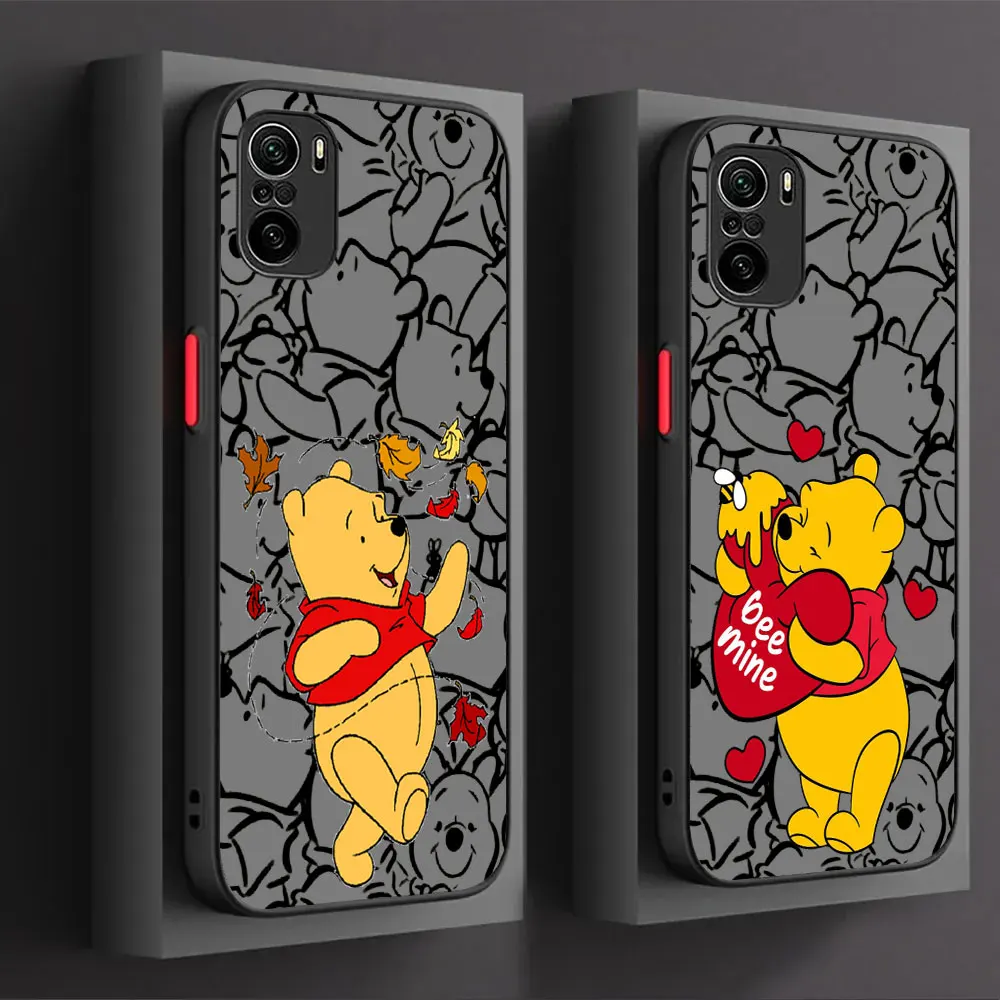 Disney Winnie The Pooh Phone Case For Xiaomi Redmi 10 10C 9 9C 9T 9A 9T K40 K30 K20 8 8A 7 7A 6 5 5A Pro Plus Matte Back Cover