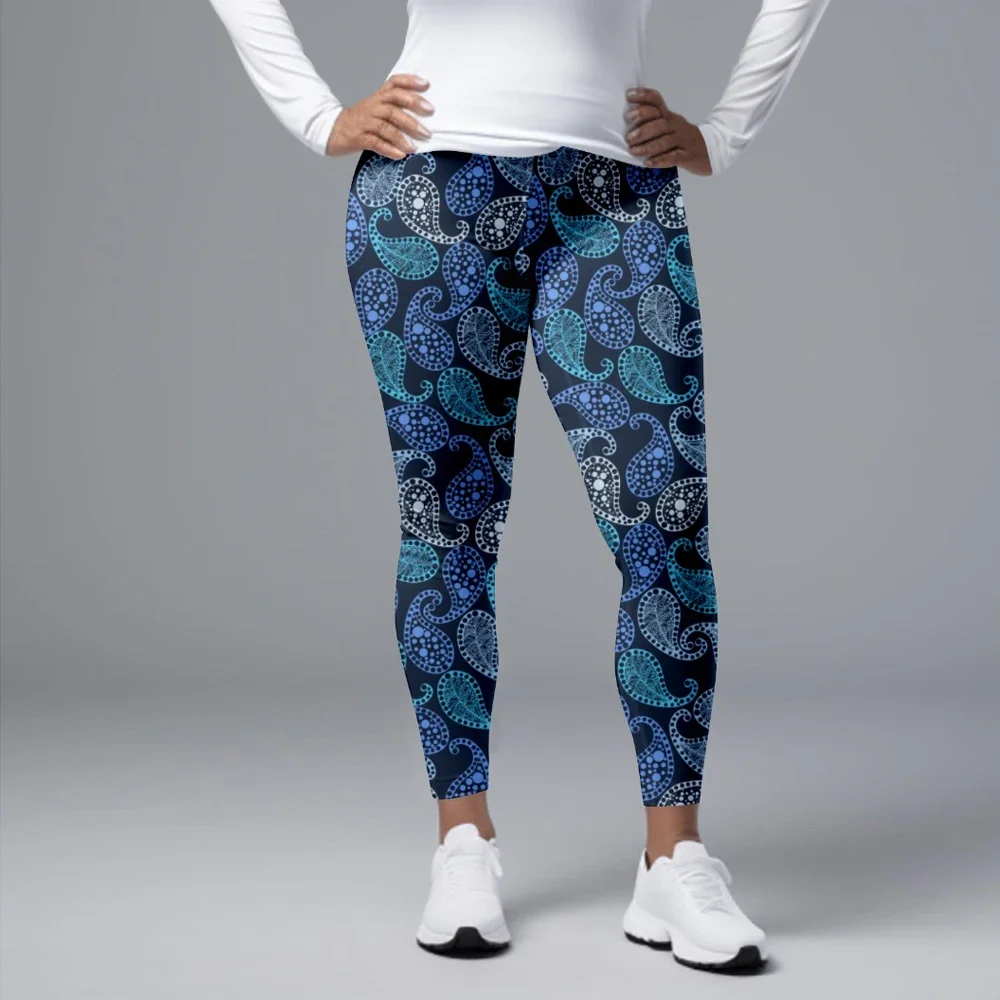 LETSFIND-Leggings de Cintura Alta Feminina, Padrão de Flores 3D, Impressão Digital, Calças Casual Sexy, Moda Fitness, Alta Qualidade