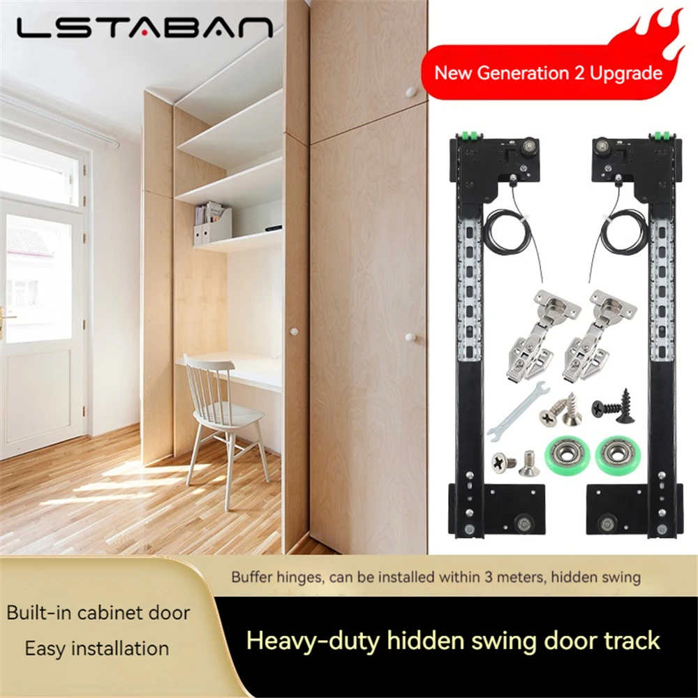 Invisible Butterfly Pocket Side Insert Flip Door Hardware Hinge Accessories Cabinet Hinge Hidden Wardrobe Door Sliding Rails