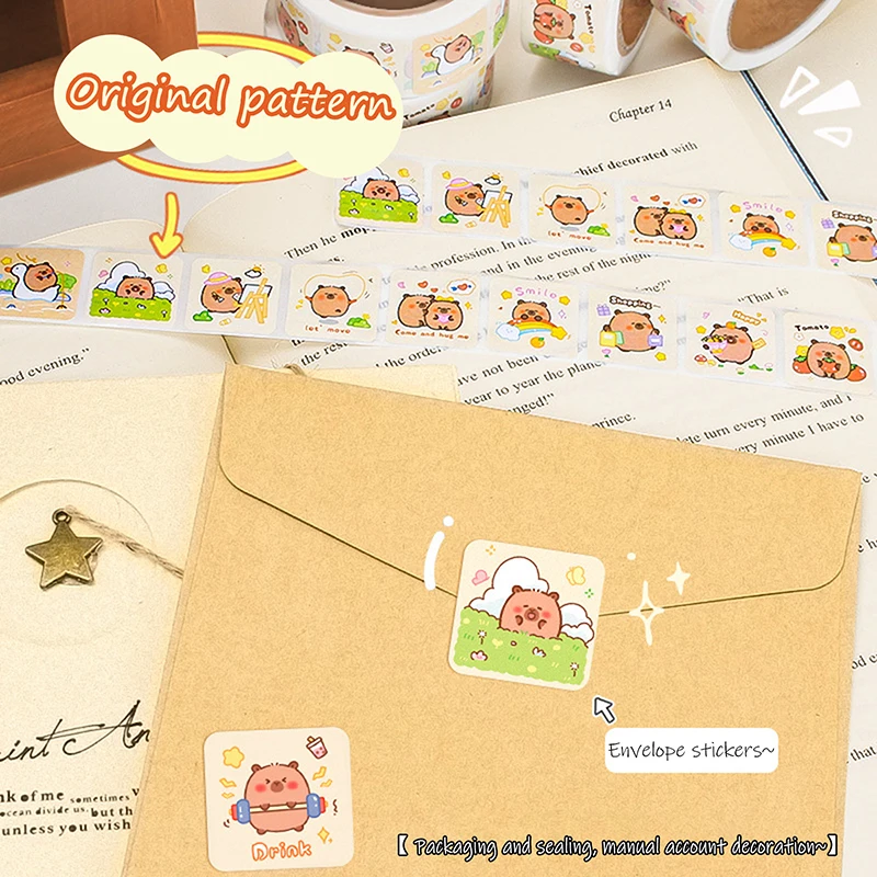 300/500Stickers Cartoon Capybara Graffiti Sticker For Water Bottle Laptop Luggages Laptop Decals Decoration Kid Reward Gift Toy