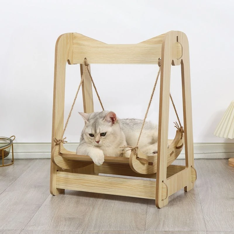 

Wooden Shaker Cat Supplies Double Thicken Swing Hanging Socket Pet Hammock Bed Cat Swing Scratchers Cat Products Accessories