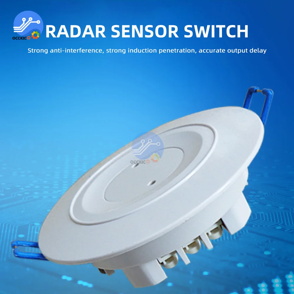 AC 110V-240V 3.7G Embedded Ceiling Microwave Radar Sensor Switch PIR Microwave Radar Body Motion Sensor Module