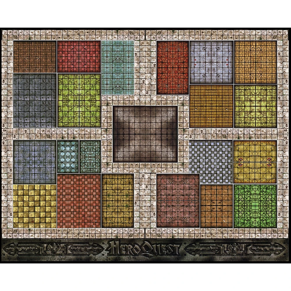 

Custom Big Battle Game Mat 815x650mm Tabletop HeroQuest 25th Anniversary Edition Role Playing Map Board Games for Family Night