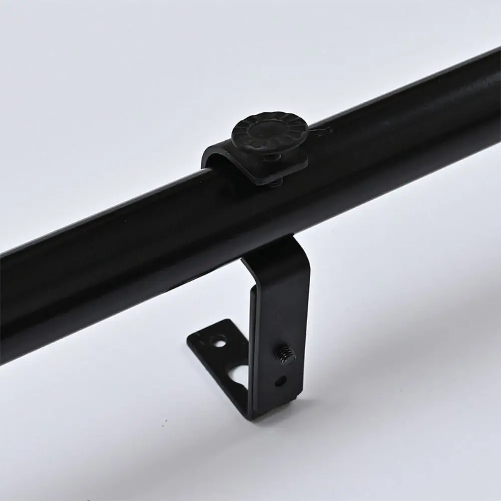 

Minimalist Adjustable Curtain Rod Set Thicken Thread Curtain Rail Carbon Steel Black Drapery Curtain Telescopic Rod Cafe