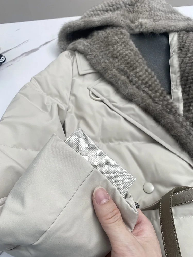 2023 เสื้อผ้าผู้หญิงเสื้อโค้ทมีฮู้ดยาวฤดูหนาวใหม่ 1026 1109