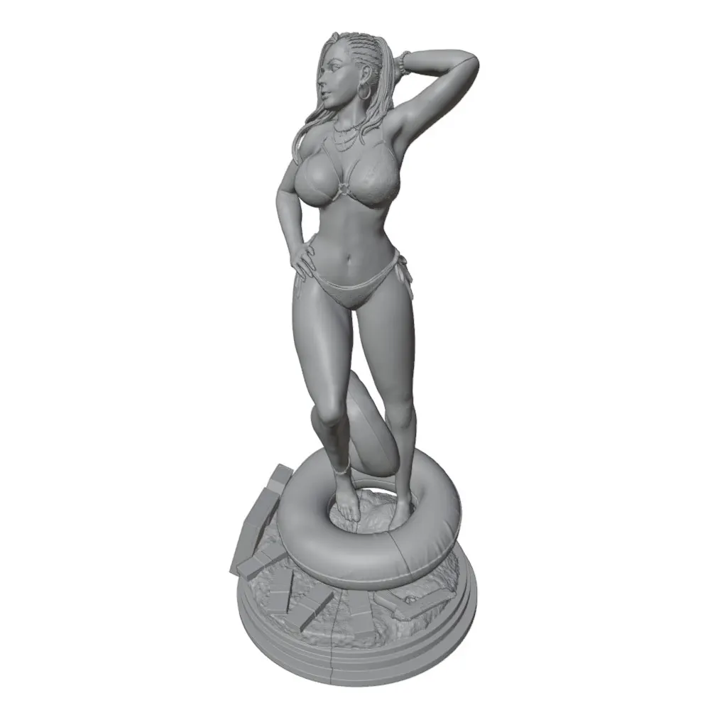 1/24 Room Decoration Items Sexy Girl Resin Model Kits 3D Printed Gray Model Figurine DIY Doll Model Unassembled And Unpainted