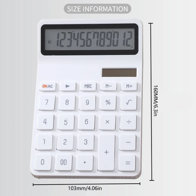 12 Digit Desktop Calculator Lightweighted with Durability for Office and Student 601F