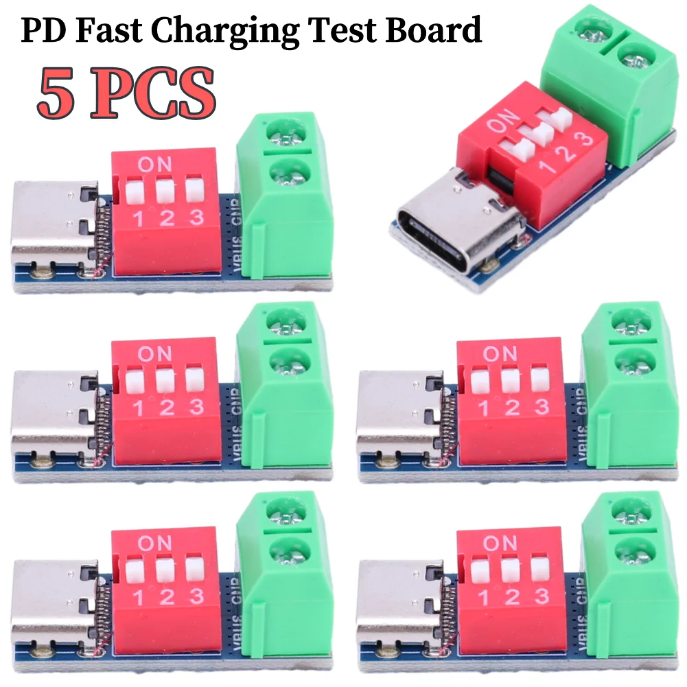 PD Fast Charging Test Board 5-20V Adjustable Charger Power Delivery Boost Module 100W Voltage Connetor Power Supply Accessories