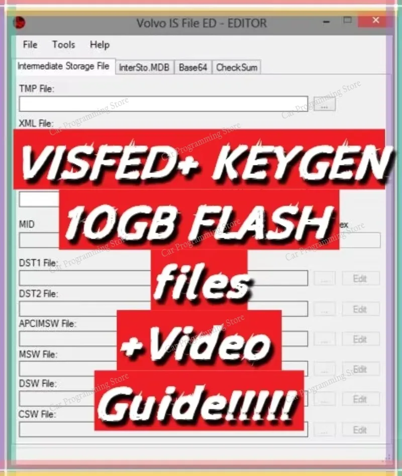

VISFED 0.3.2 + 10GB Flash Files Intermediate Storage File Encryptor/Decryptor (Editor)+ Unlocked Keygen+video Guide