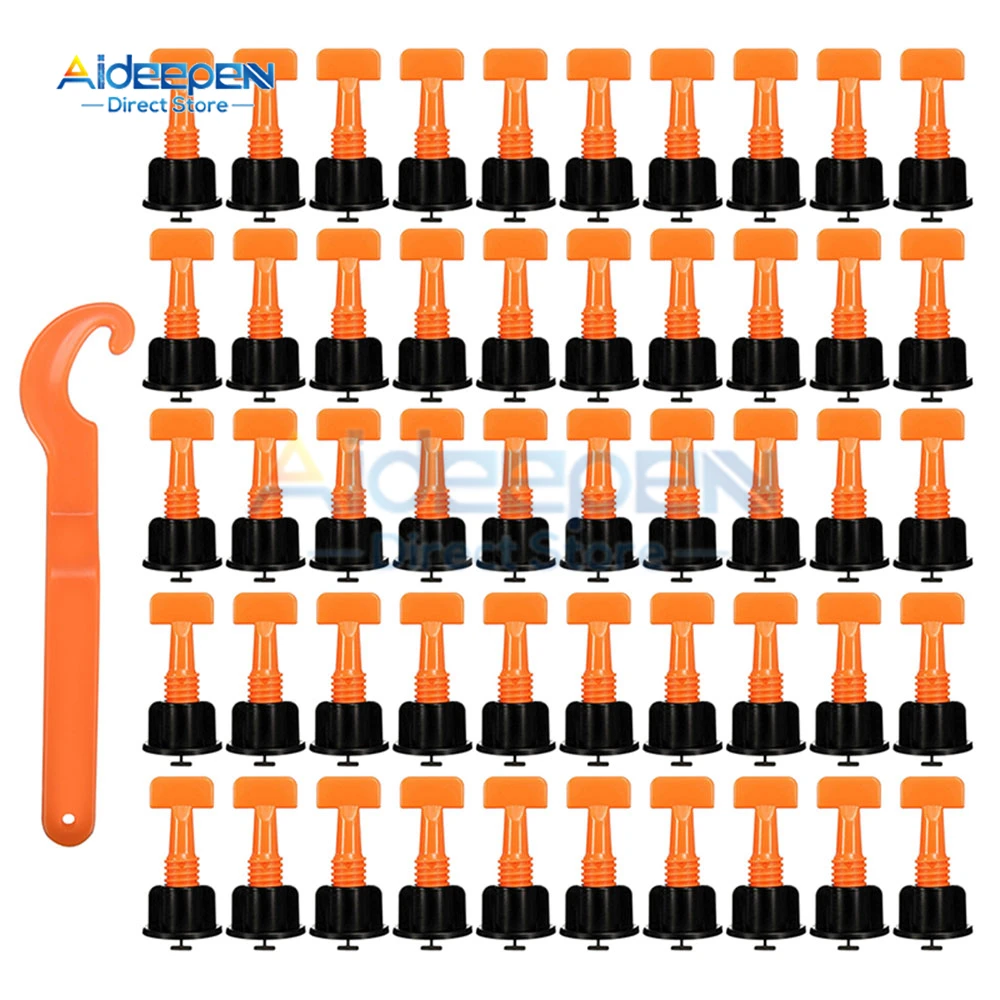 

50Pcs/set Level Wedges Tile Spacers For Flooring Wall Tile Spacer Carrelage Tile Leveling System Leveler Locator Spacers Plier