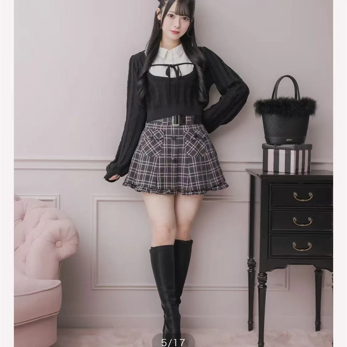 Japanischen Stil Süße Mode Polo Kragen Pullover Frühling Herbst Neue 2025, Mädchen Frauen Slim Fit Casual Vielseitige Grundlegende Gestrickte Top