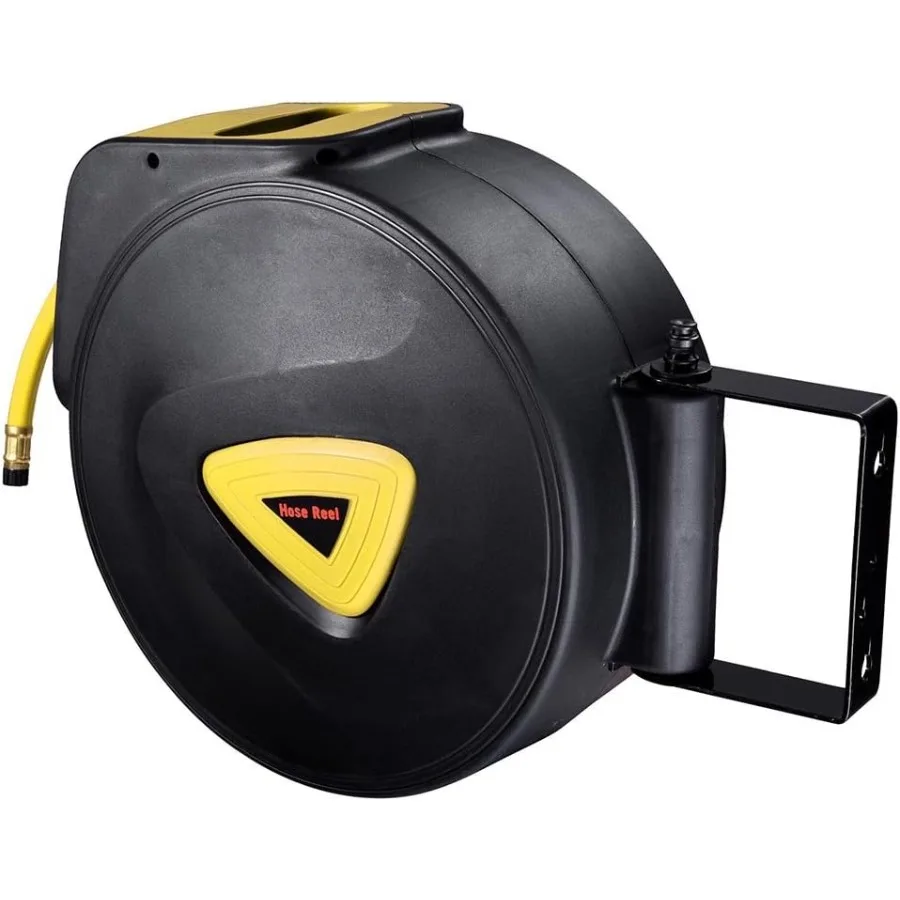 ม้วนเก็บสายลมอัตโนมัติแบบยืดหดได้ 65'x3 8 นิ้ว ติดผนัง สำหรับโรงงานอุตสาหกรรมและโรงรถ พร้อมระบบม้วนเก็บอัตโนมัติ