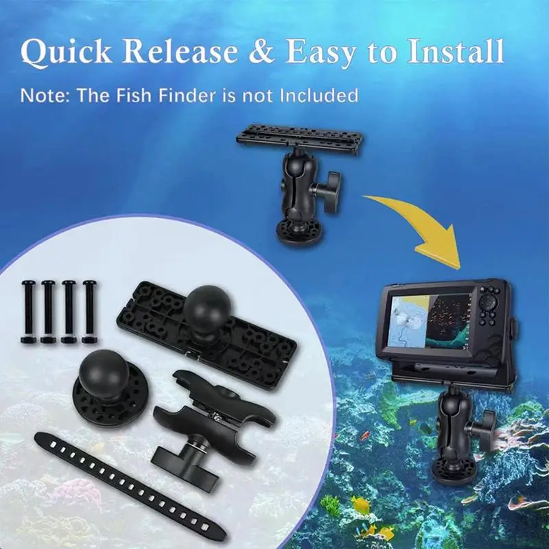 Marine Electronic Fish Finder Mount Rotatable Fish Finders & Depth Finders Large Stable Base Design Fish Finder Mount For All