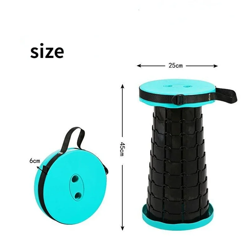 Camping Retractable Stool Portable Lightweight Folding Stools with Carry Bag Collapsible Mini Chair for Fishing Picnic