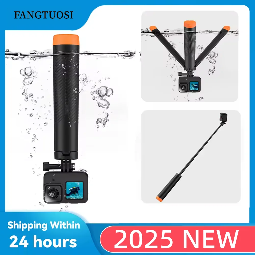 FANGTUOSI Underwater Buoyancy bar Diving Extendable Selfie Stick Tripod For Gopro Insta360 DJI OSMO Action Camera Accessories