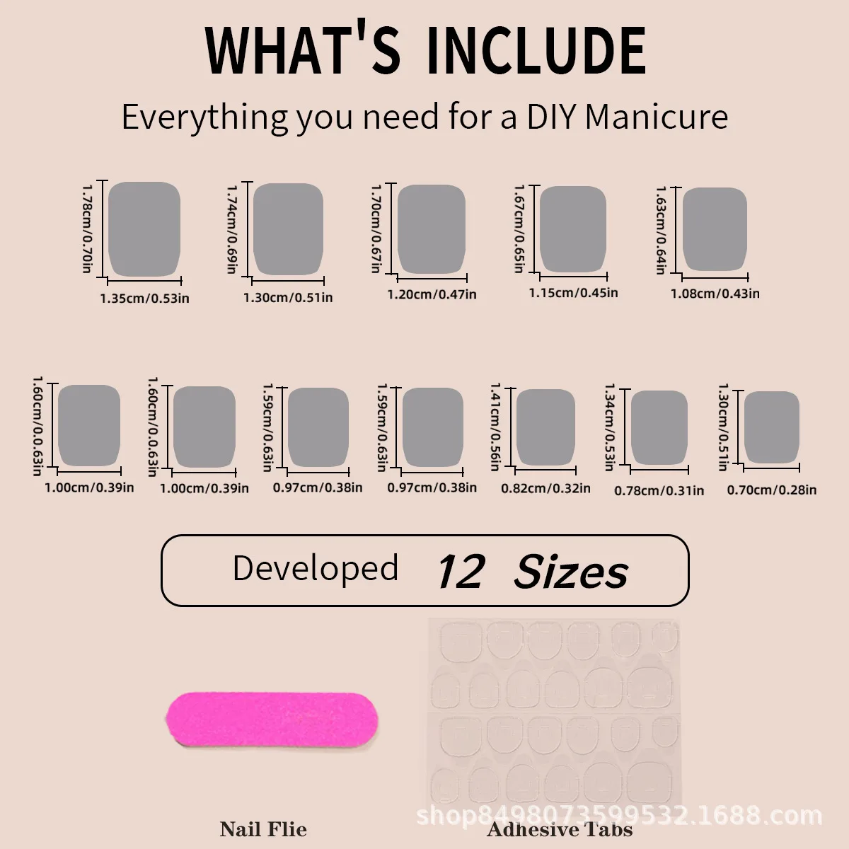 24 قطعة/المجموعة/مجموعة أظافر صناعية قصيرة للنساء والفتيات أطراف بيضاء مربعة عارية فرنسية مع أحجار الراين اللامعة Y2K اضغط على فن الأظافر الزائفة #4