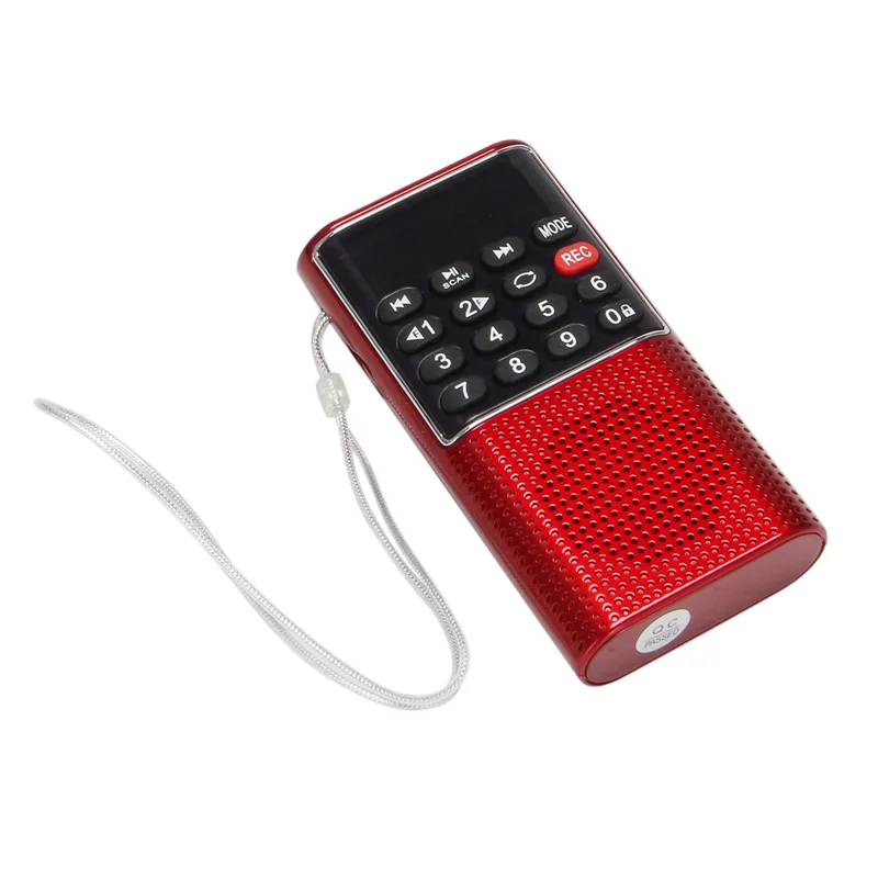 Hot-10X L-328 Mini Portable Pocket FM Auto Scan Radio Music Audio MP3 Player Outdoor Small Speaker With Voice Recorder