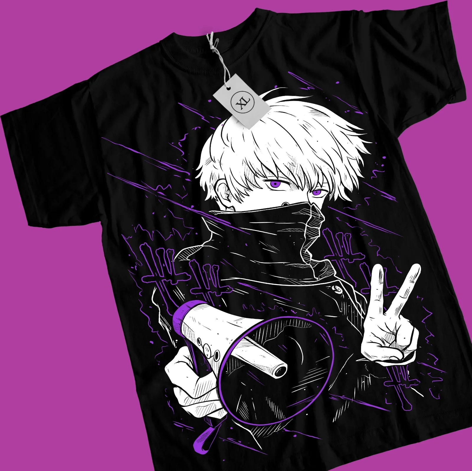 Satoru Gojo Inumaki Toge Jujutsu Kaise T-Shirt n Megumi Fushiguro Black Shirt