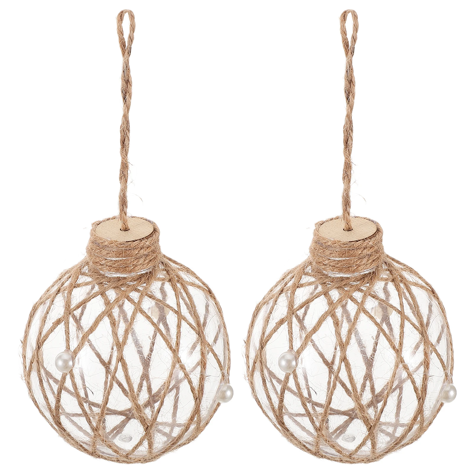 

2pcs Christmas Decoration Balls Transparent Fillable Plastic Globe Ornaments Shatterproof Baubles For Xmas Party Wedding Holiday