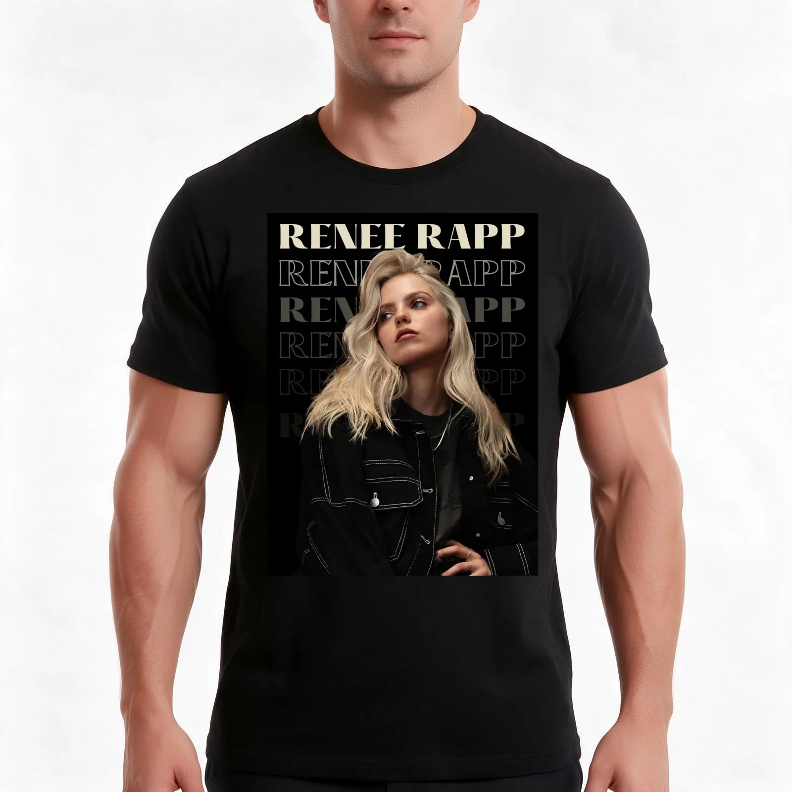 Renee Rapp T-Shirt, Summer Casual Cotton Tee, Oversized Streetwear Tops, Vintage Graphic Print, Loose Fit Short Sleeve