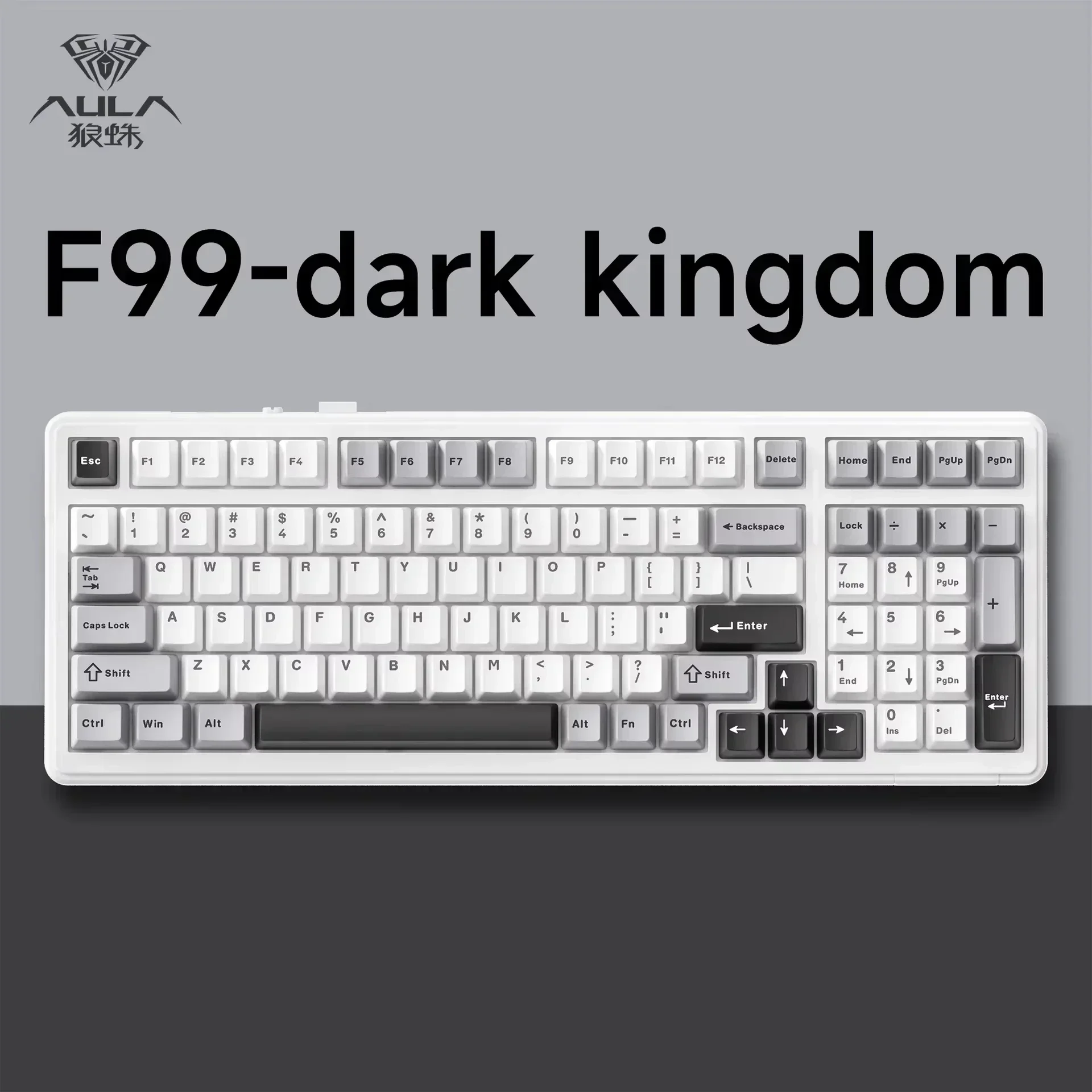 AULA F99/F99 Pro Dark Kingdom E-sport Mechanical Keyboards Wireless Bluetooth 3-Mode 98 Key RGB Hot Swappable Keyboard Gaming