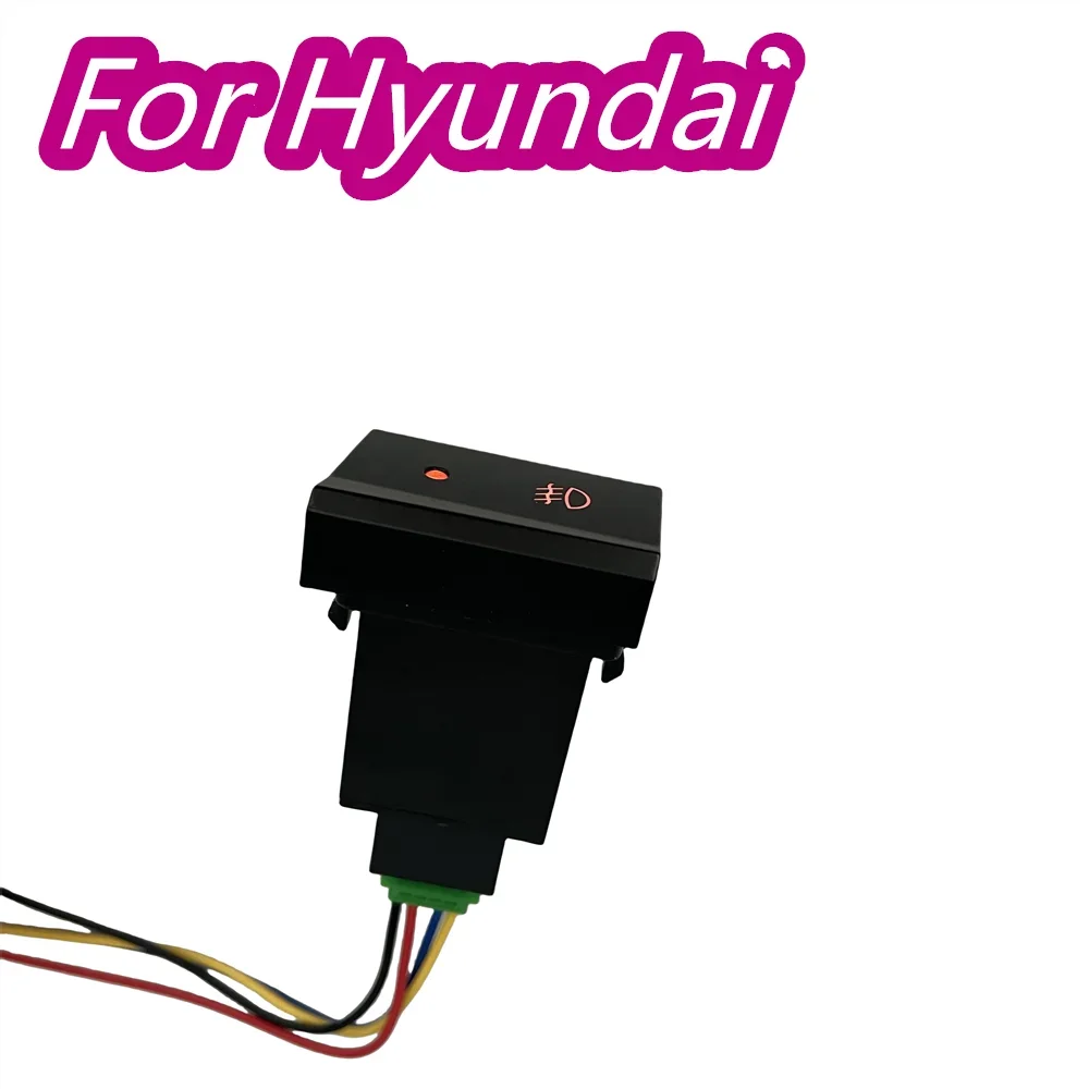 New 5 Pin Car Fog Light ON/OFF Button For Hyundai Accent 2000-2005 12V Yellow LED 4-Connect Wire