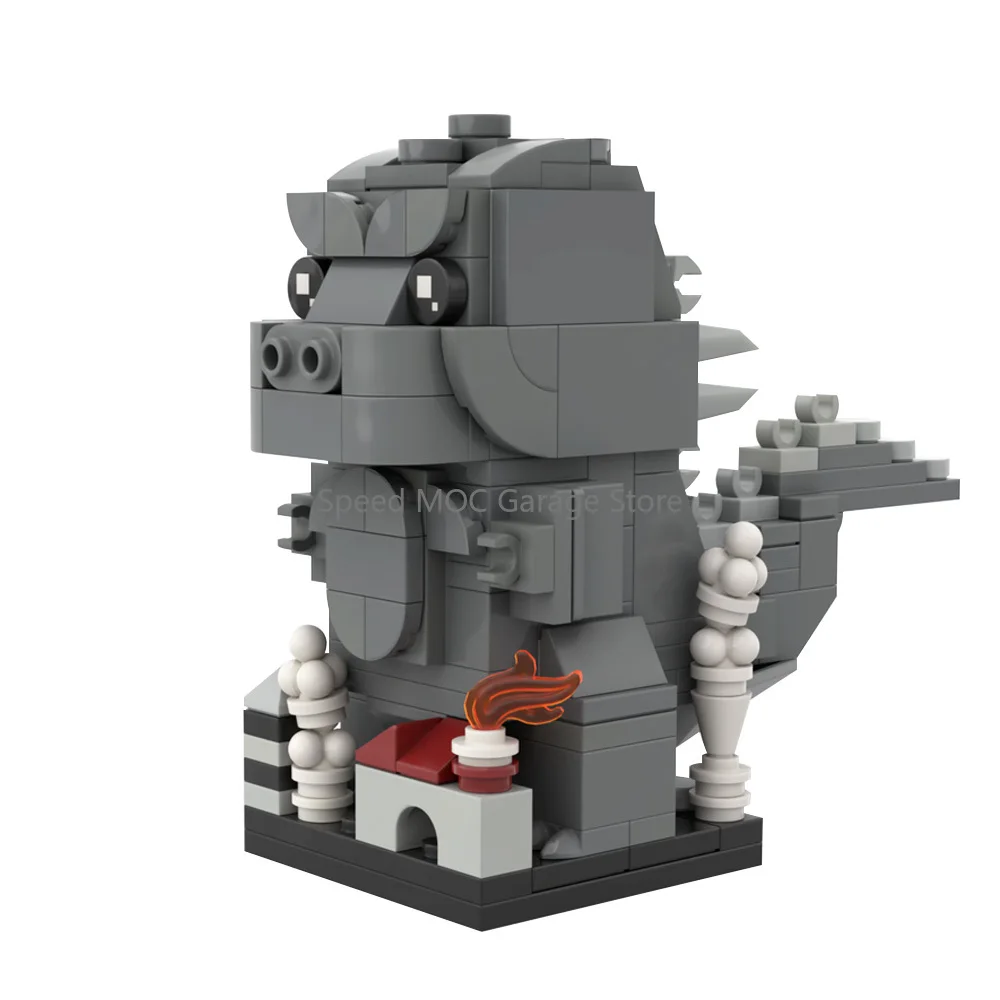 

Retro Kaiju Style Sea Monster Building Kit Cute Q-Style Giant Creature Small Particle Bricks Desktop Display Gift