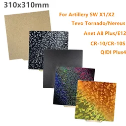 Double Sided PEI Sheet 310x310mm Smooth/Textured PEO PET Magnetic Build Plate for CR-10,Artillery SW-X1/X2,QIDI Plus4 3D Printer