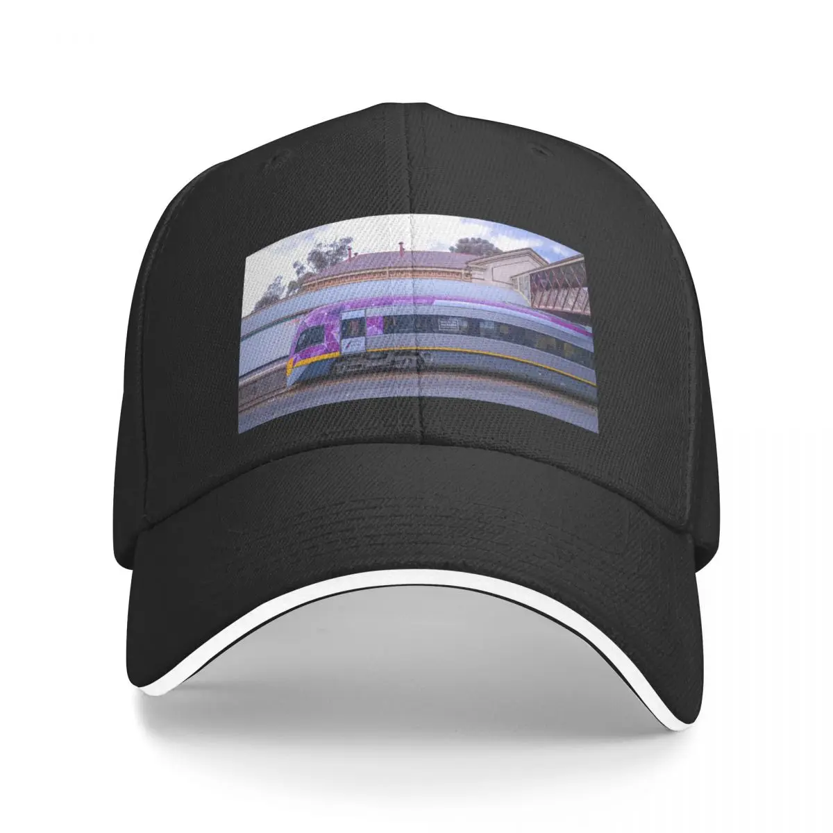 VLine Train in Bendigo headed North Baseball Cap Mountaineering Visor Sunhat Bobble Hat Caps For Men Women's