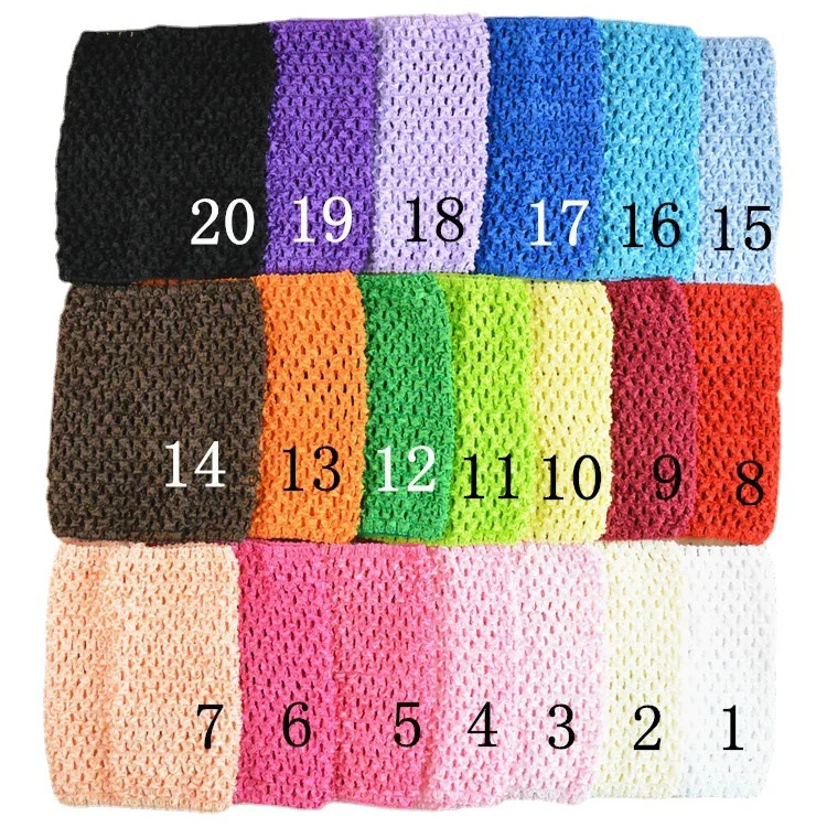 

80pcs Wholesale Hot Sale 6inch Korean Silk Crochet Chest Wrap Headband 15x15cm Kids Chest Wrap Diy 38 Colors