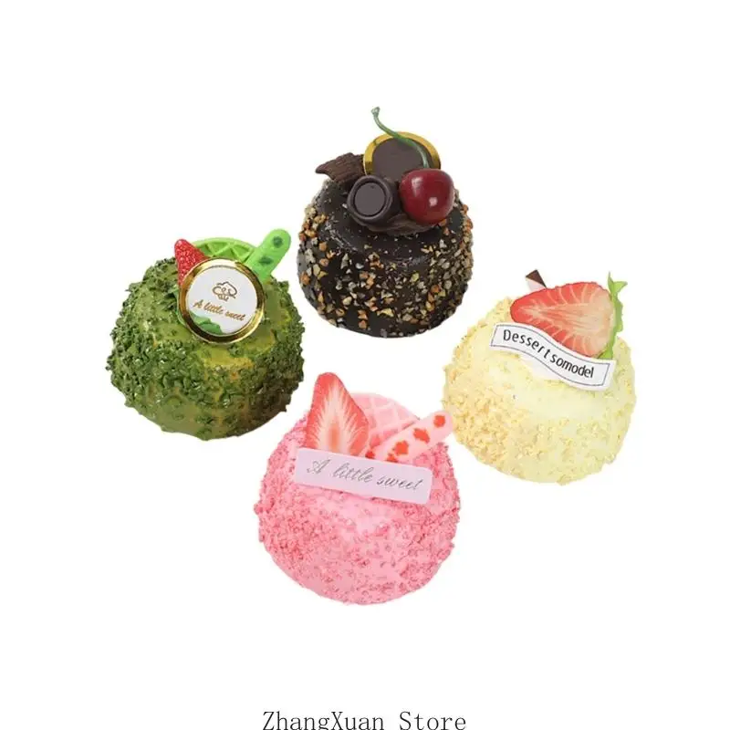 Künstliches Dessertmodell-Set aus PU, Bäckerei-Themendekoration für Regalszenen, Geburtstagsfeiertische, Ladentheken und 3XUF – Detail 3